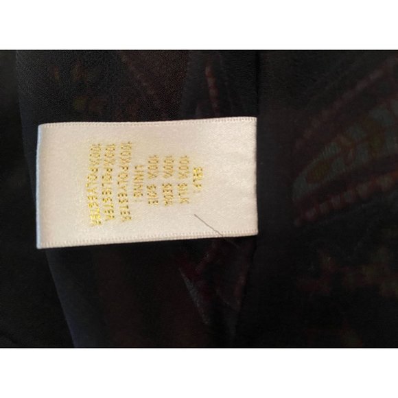 Anthropologie Jenny Han Silk Teal Floral Short Sleeve Ruffle Front Mini Shift Dr - Picture 5 of 5